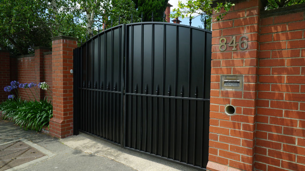 Painted black fence
