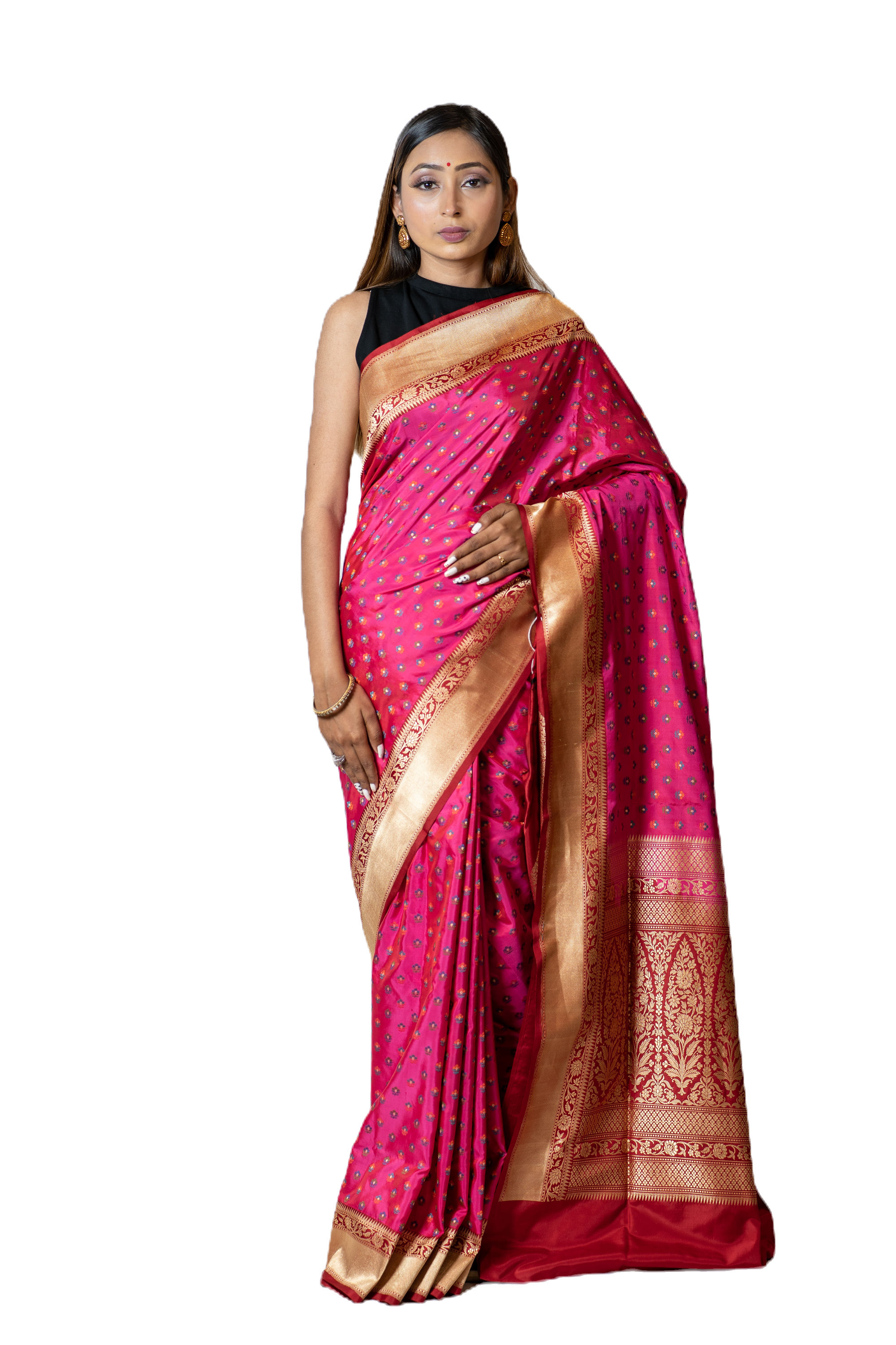 Katan Silk Banarasi Saree Patola Design