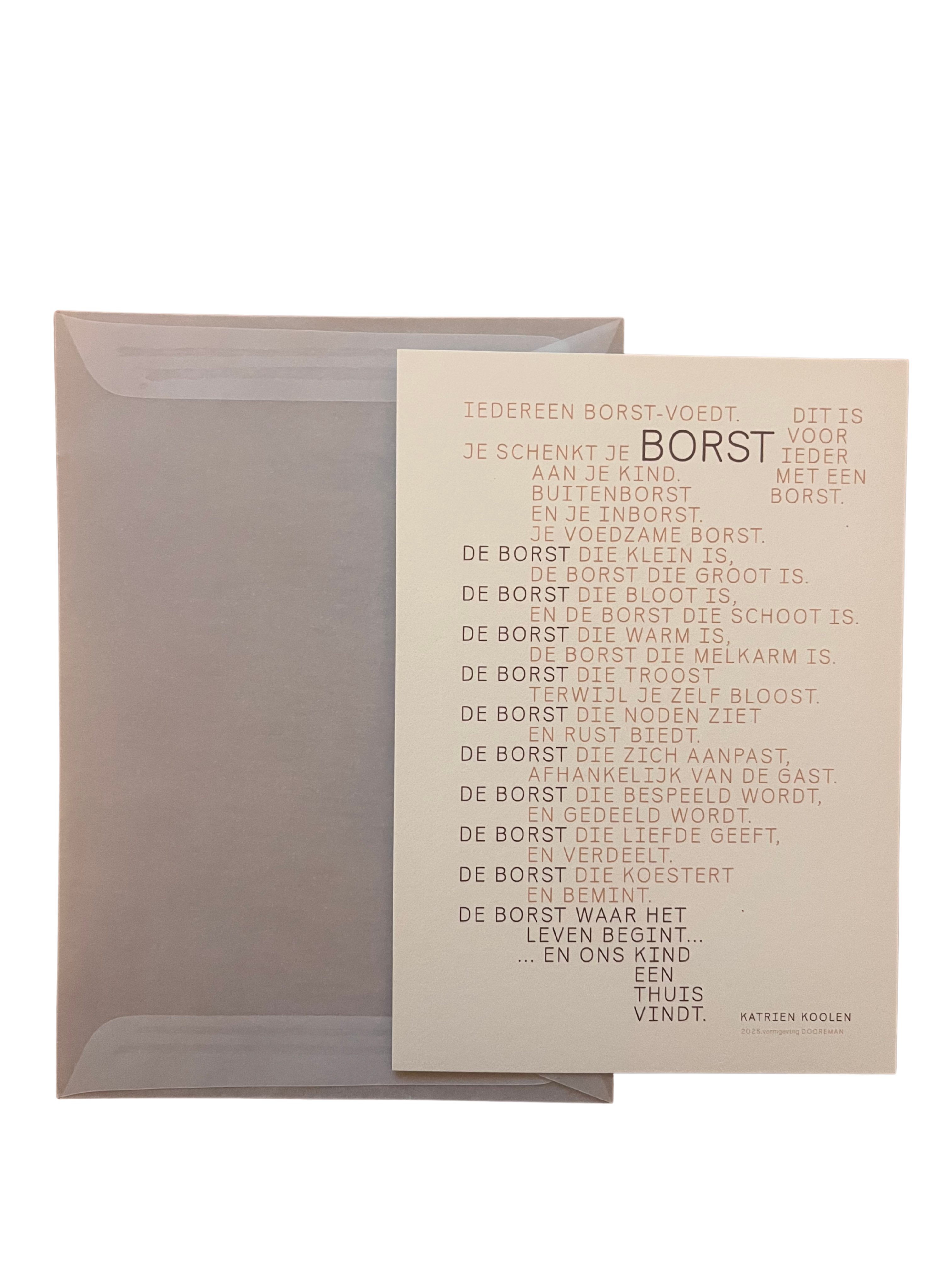 Postcard set (3) 'De borst'