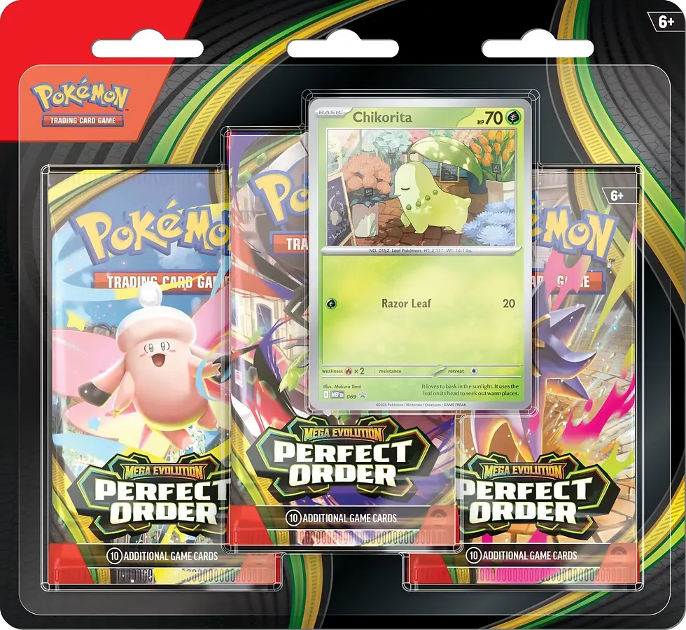 Pokémon Perfect Order 3-Pack Blister Chikorita