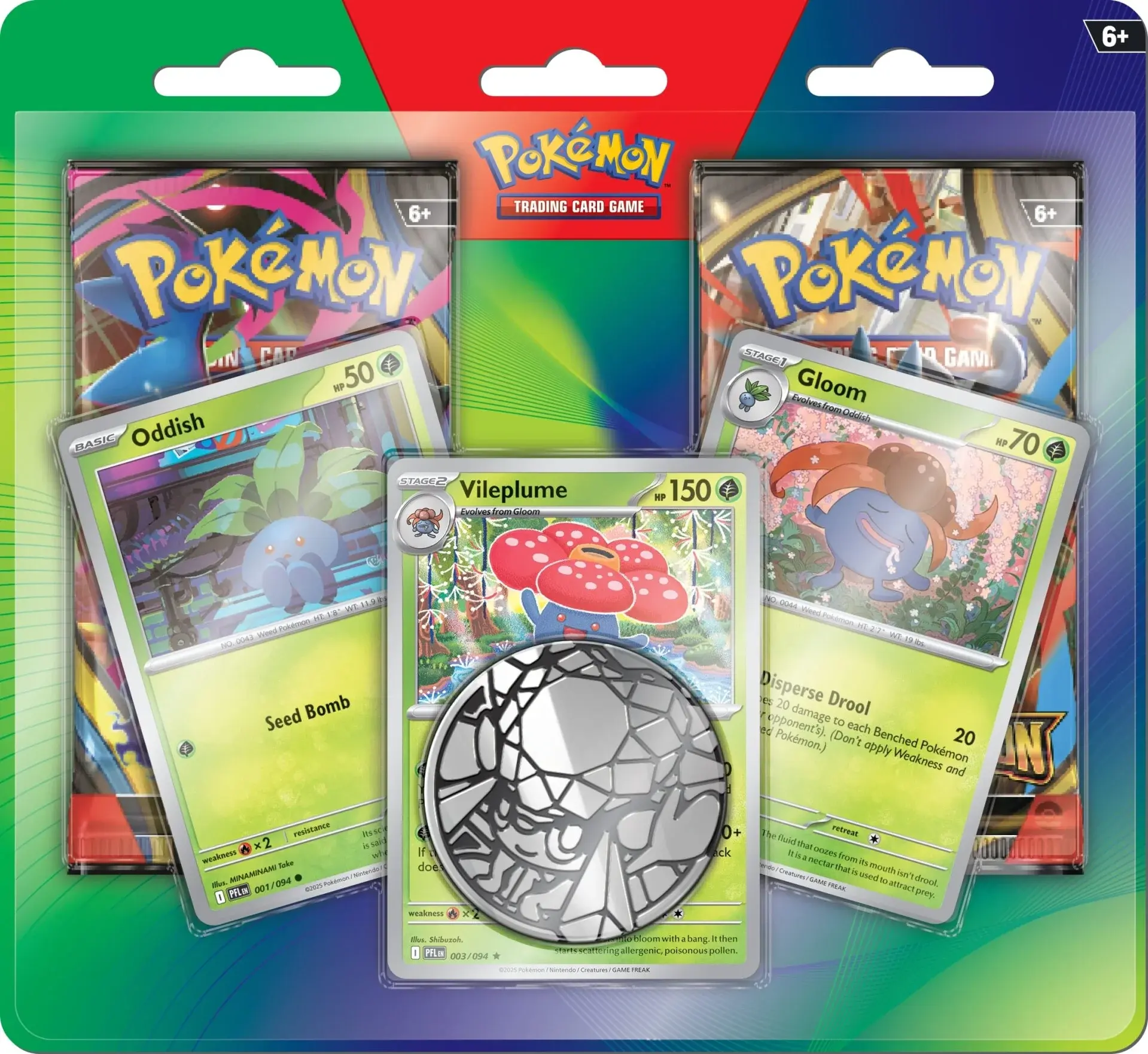 Pokémon Enhanced 2-Pack Blister Oddish, Gloom, Vileplume