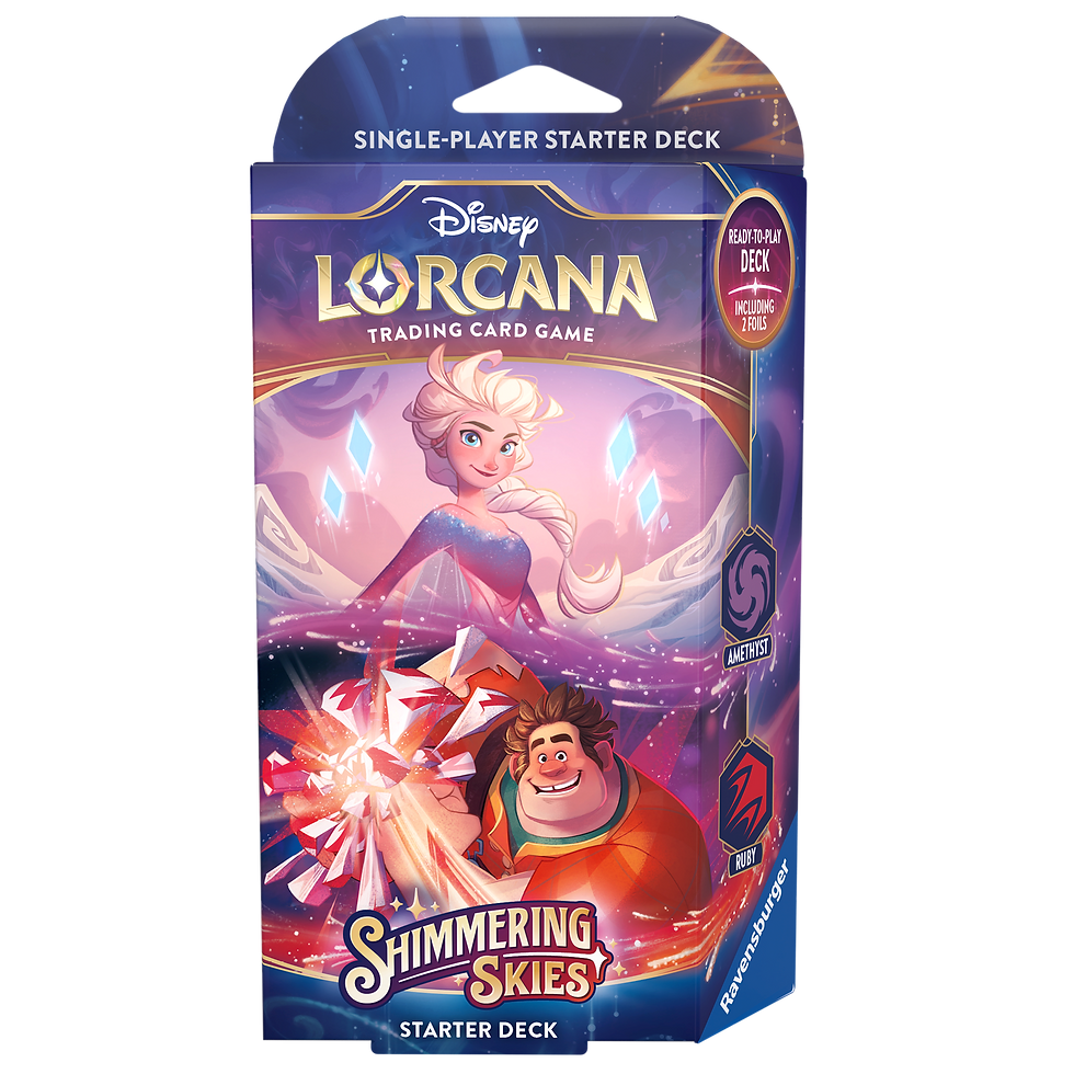 Lorcana Shimmering Skies Starter Deck Amethyst & Ruby
