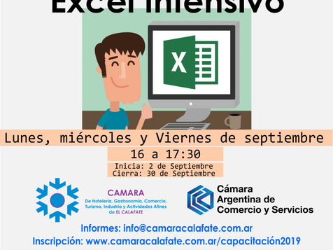 Curso Intensivo de Excel gratis. Cupos limitados