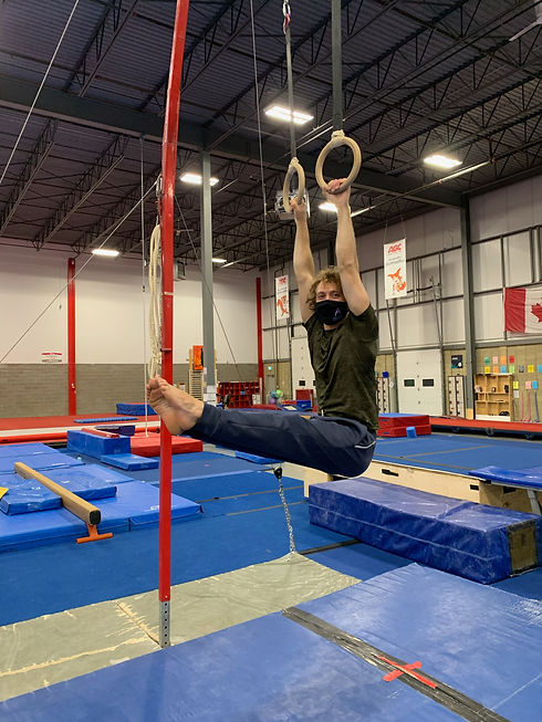 Man Doing L-Hang on Rings