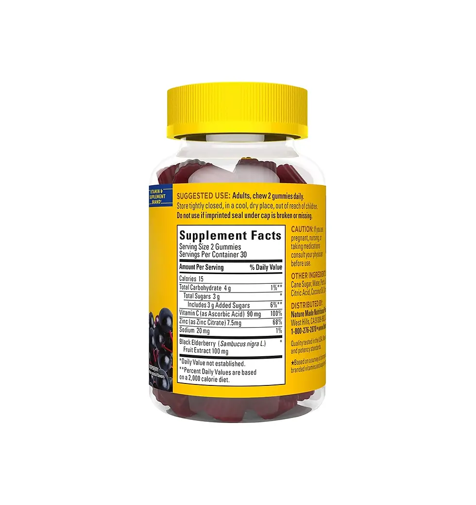 Thumbnail: Nature Made Elderberry Gummies with Zinc and Vitamin C 60 gummies