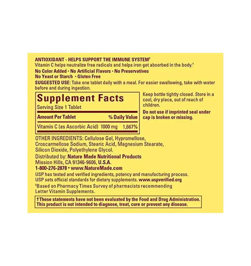 Thumbnail: Nature Made Vitamin C 1000 mg Tablets 100 Ct