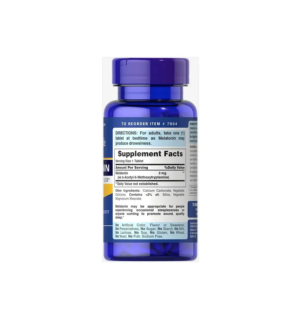 Thumbnail: Puritans Pride Melatonin 3 mg Tablets, 240 Count