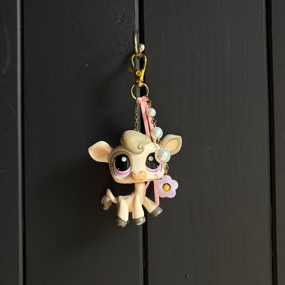 Miniature : Bijou de sac Vache grise