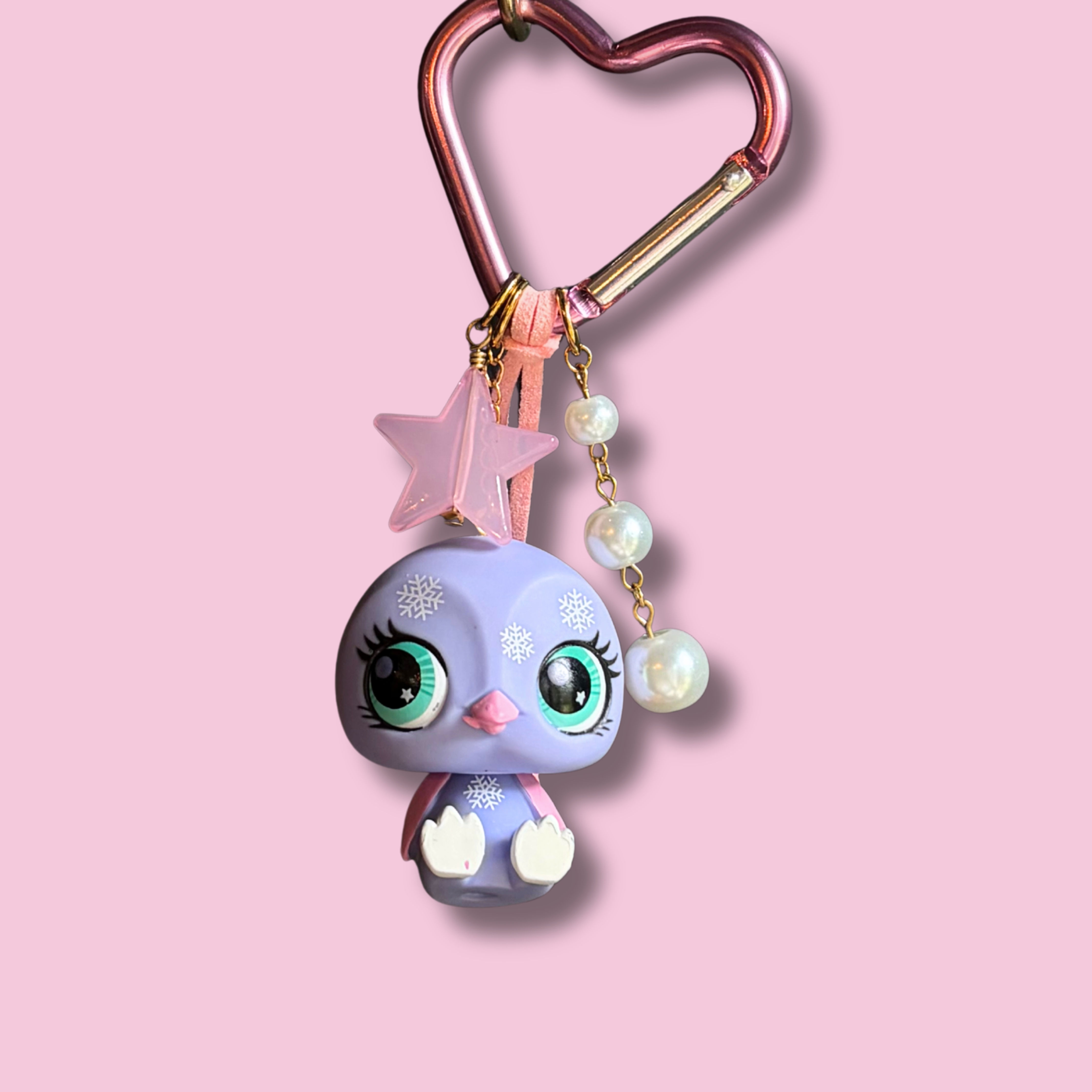 Bijou de sac Pingouin lavande