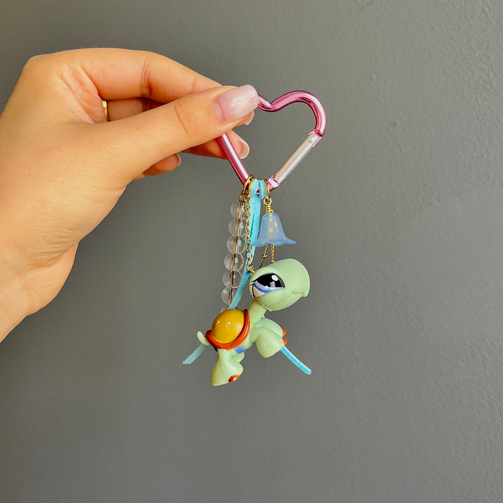 Miniature : Bijou de sac Tortue bleue