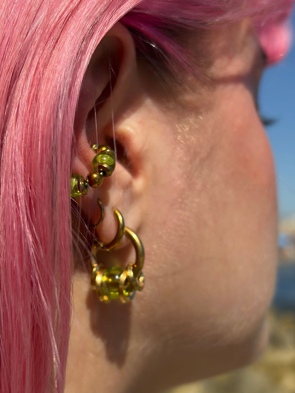 Miniature : Earcuff mini green