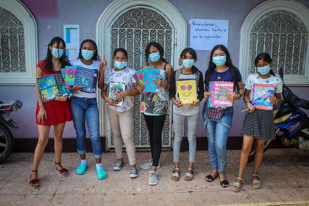 Above from left to right: Maria Auxiliadora, Yolanda, Genesis, Maria Teresa, Britany, Paola and Isabela