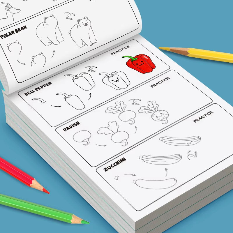 Thumbnail: 32 Page Kids Step-by-Step Drawing Book - Learn How to Draw Everything Easy Tutor