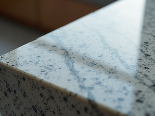 white granite moulded countertop