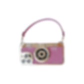 Cute 3D Vintage Camera Phone Case with Hand Strap-Purple