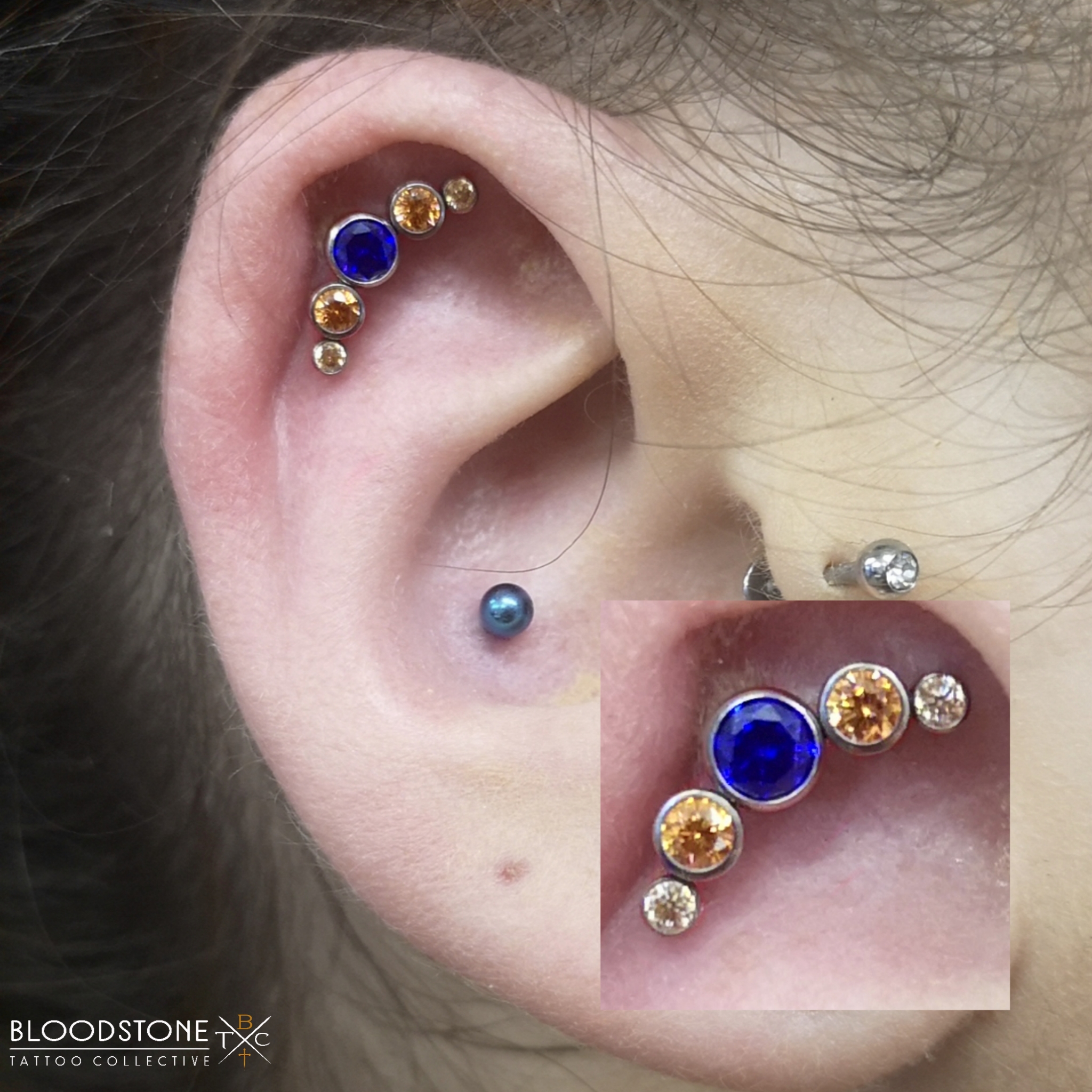 Helix with The "Lunar" CZ Crystal Cl