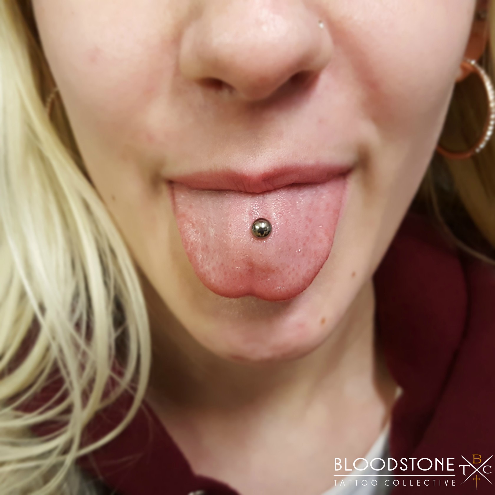 Healed Tongue Piercing