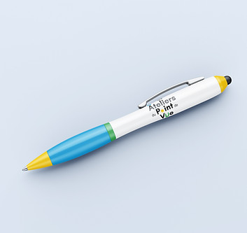 Un stylo avec le logo de l'association.
