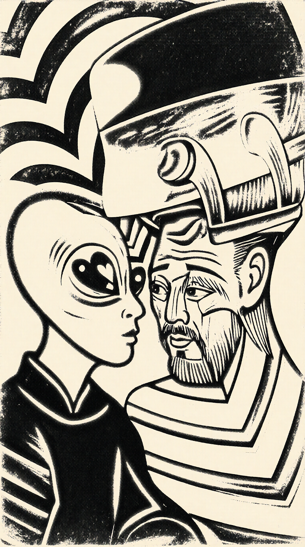 失败案例1:只有木版画的风格,但是人和型变化严重