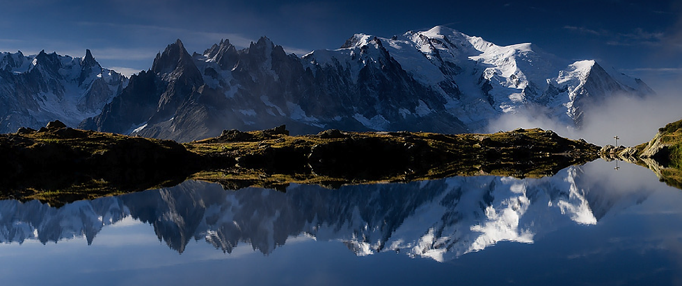 Mont Blanc and the Lac des Cheserys