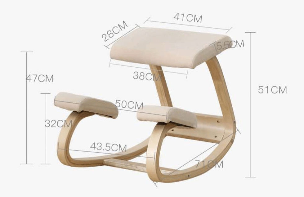 Powercore kneeling chair dimensions