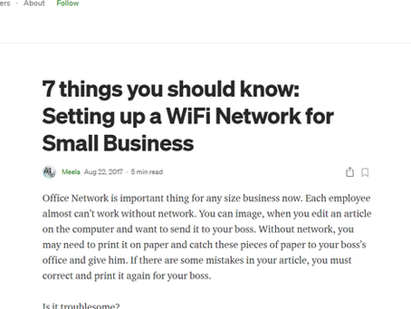 Setting up wi-fi for a small office