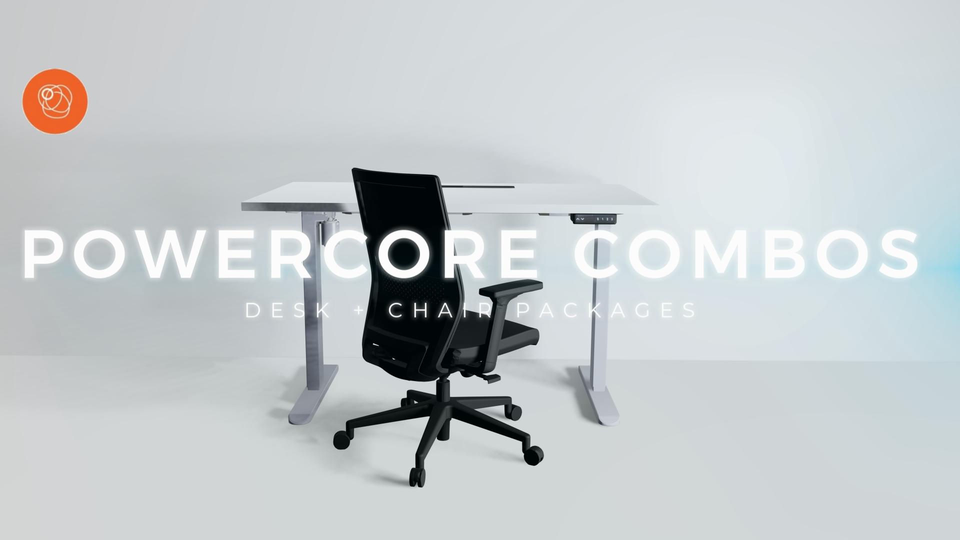 Desk + Active chair + Power insert with Wireless charging