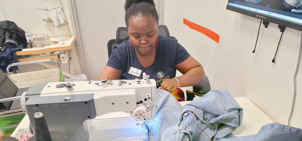 Professional repair work bringing garments back to life.