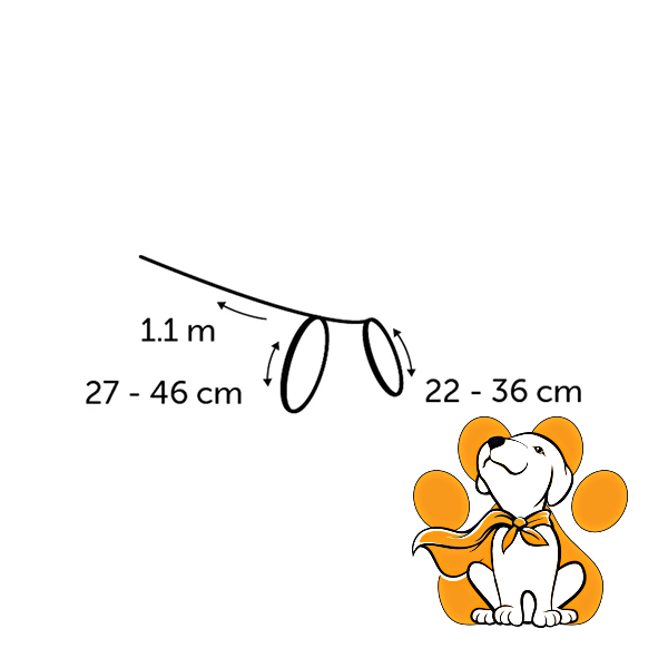 Thumbnail: Flamingo Am Sa Povodnikom Za Mačke Artsportiv Plus, Svetlo Plavi, 10mm/110cm, Dimenzije