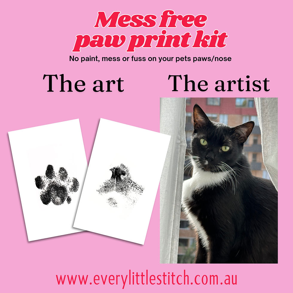 Thumbnail: Inkless paw print kit for cats creating clean paw print keepsake without ink touching paw