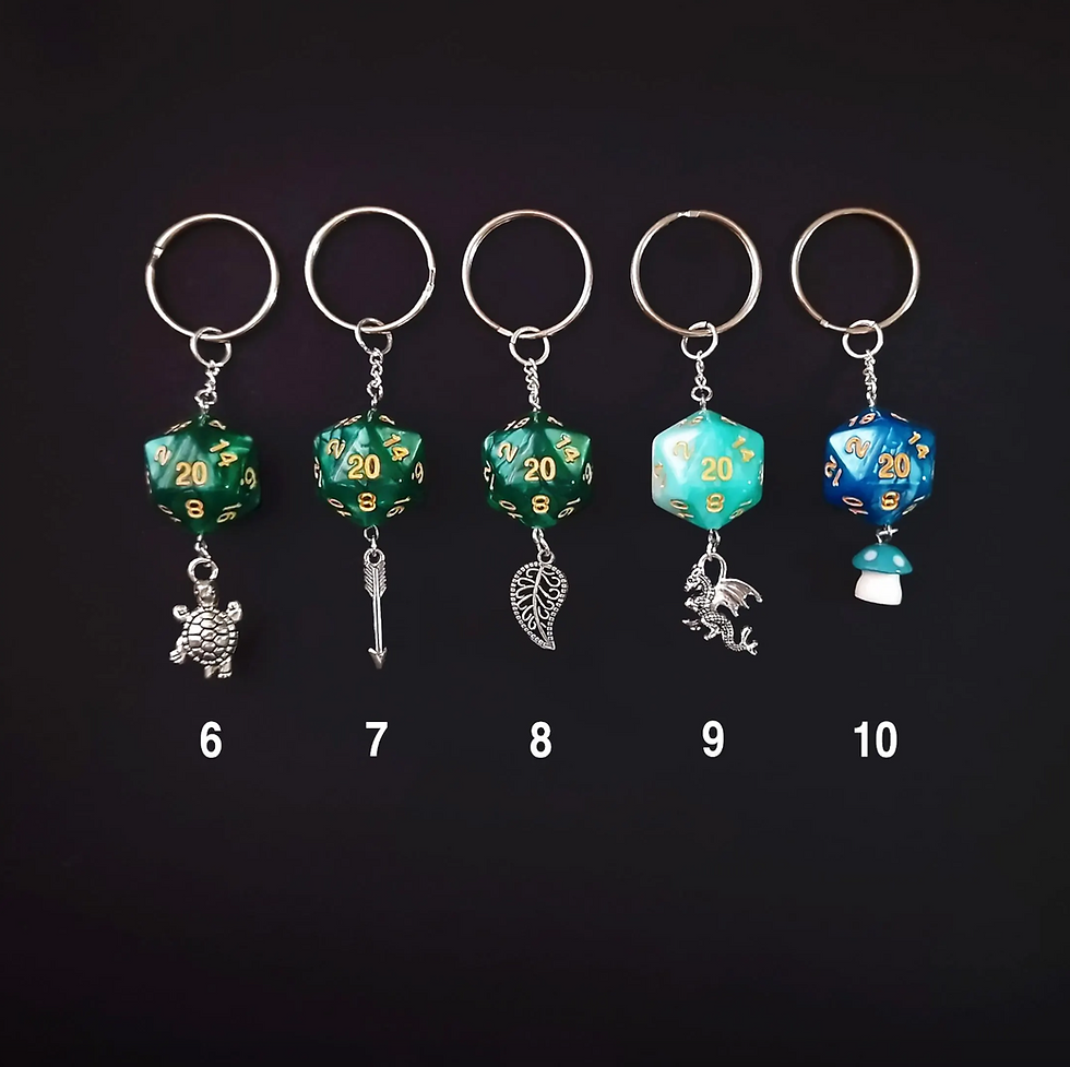 Thumbnail: Dice Keychains