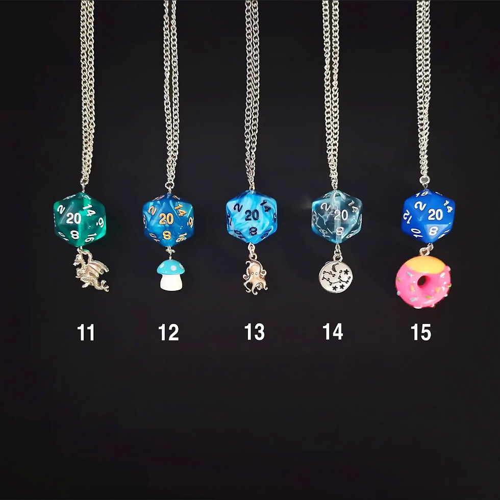 Thumbnail: Dice Necklaces - Silver