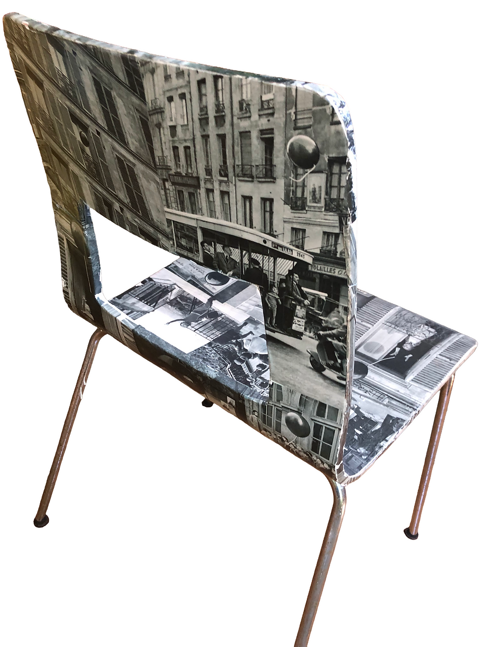 Red Balloon Collaged Chair