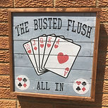 The Busted Flush - hand painted sign