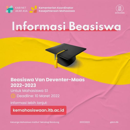BEASISWA VAN DEVENTER-MAAS INDONESIA 2022-2023