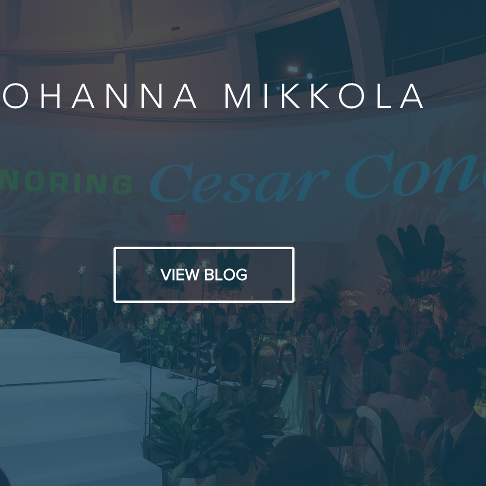 Home page web design of a website for Johanna Mikkola, showcasing dynamic images and beautiful photography.