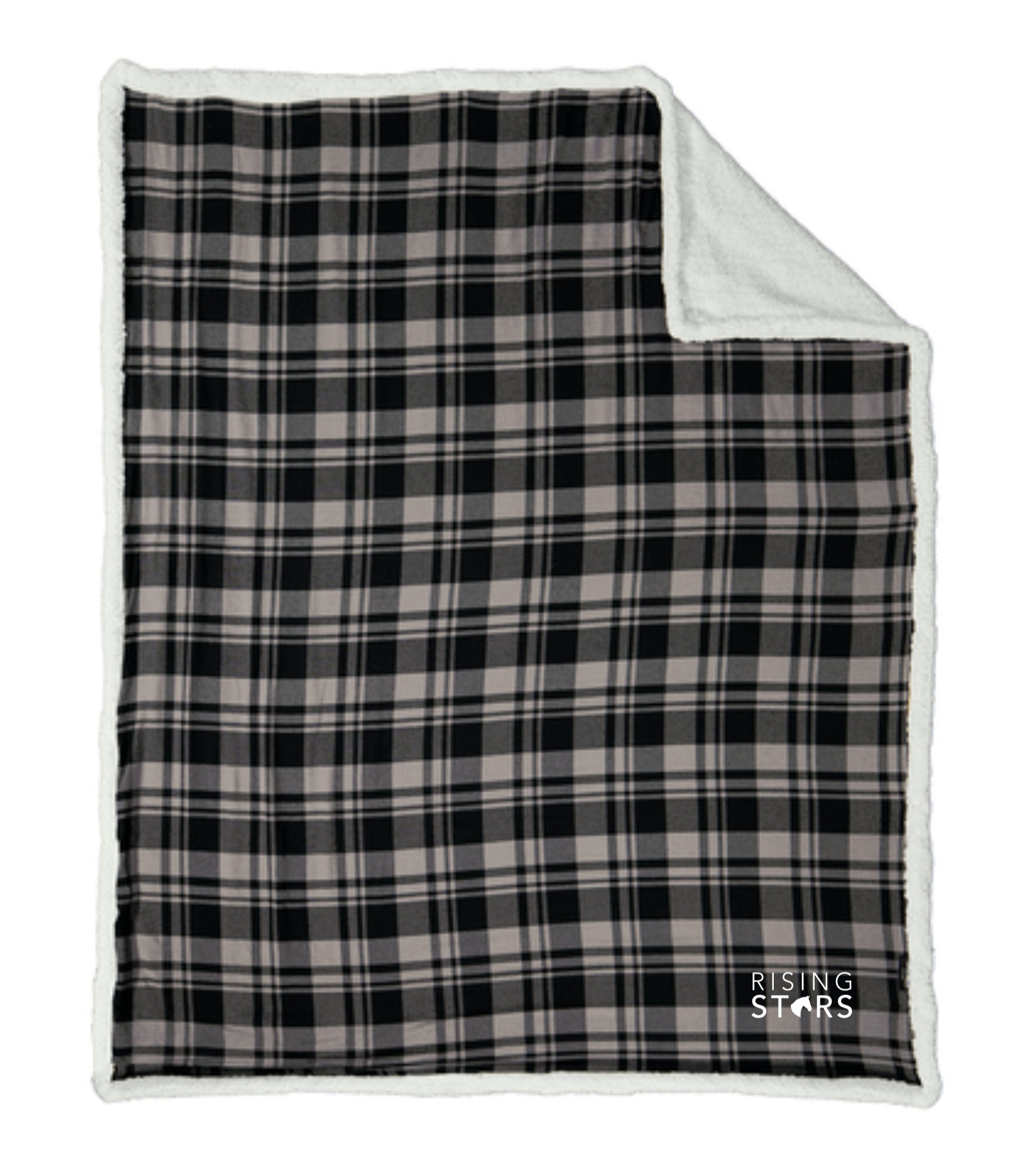 Rising Stars Flannel Sherpa Blanket