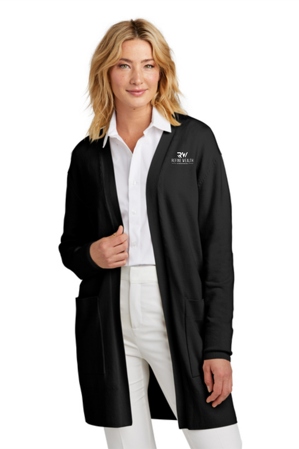 Thumbnail: Women’s Longer-Length Cardigan Sweater