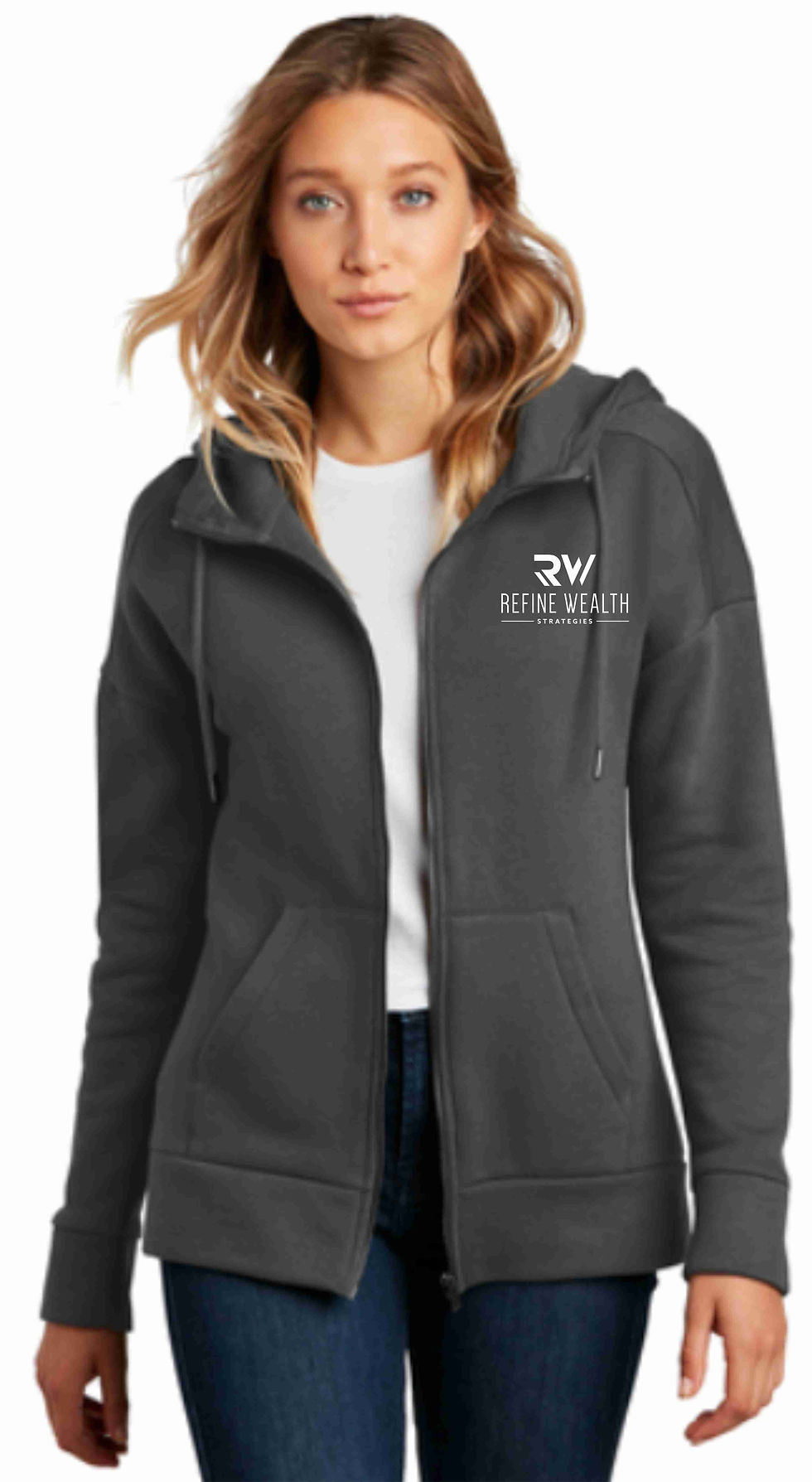 Thumbnail: Women's Drop Shoulder Full-Zip Hoodie