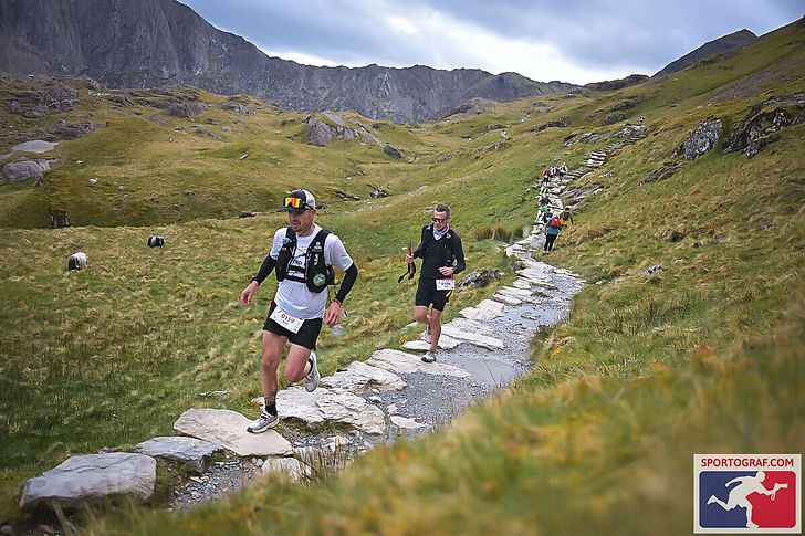 Descending the pyg track off Yr Wyddfa, ready for an adventure.