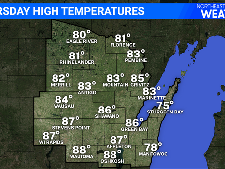 THUR: Air quality gradually increasing, much warmer with afternoon thunderstorms