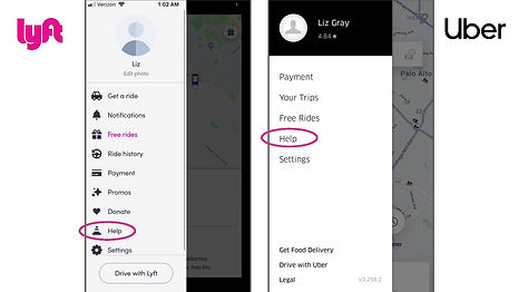 Sample slide of Lyft vs. Uber comparison
