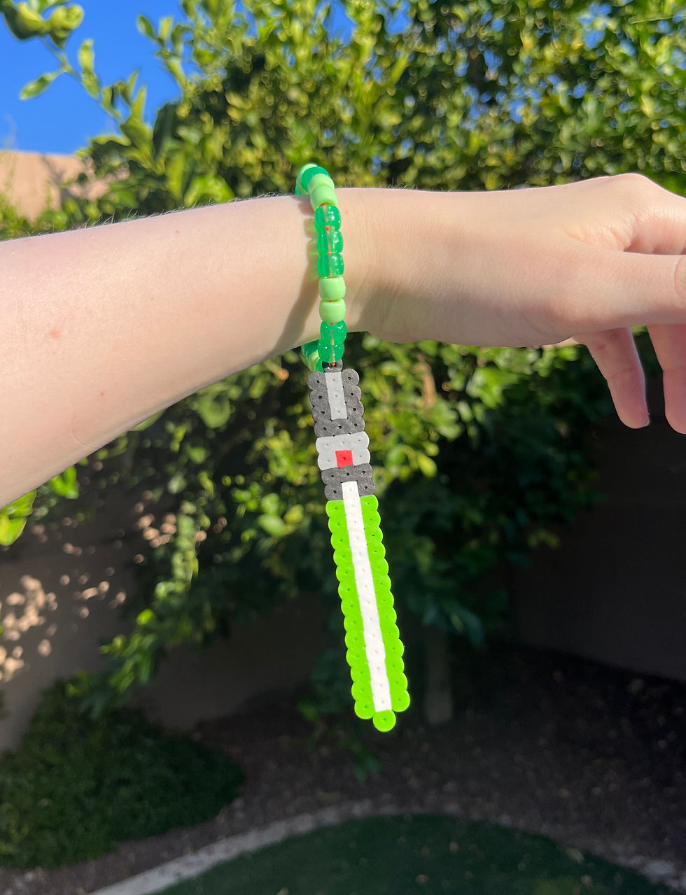 Thumbnail: Lightsaber Perler Bracelet