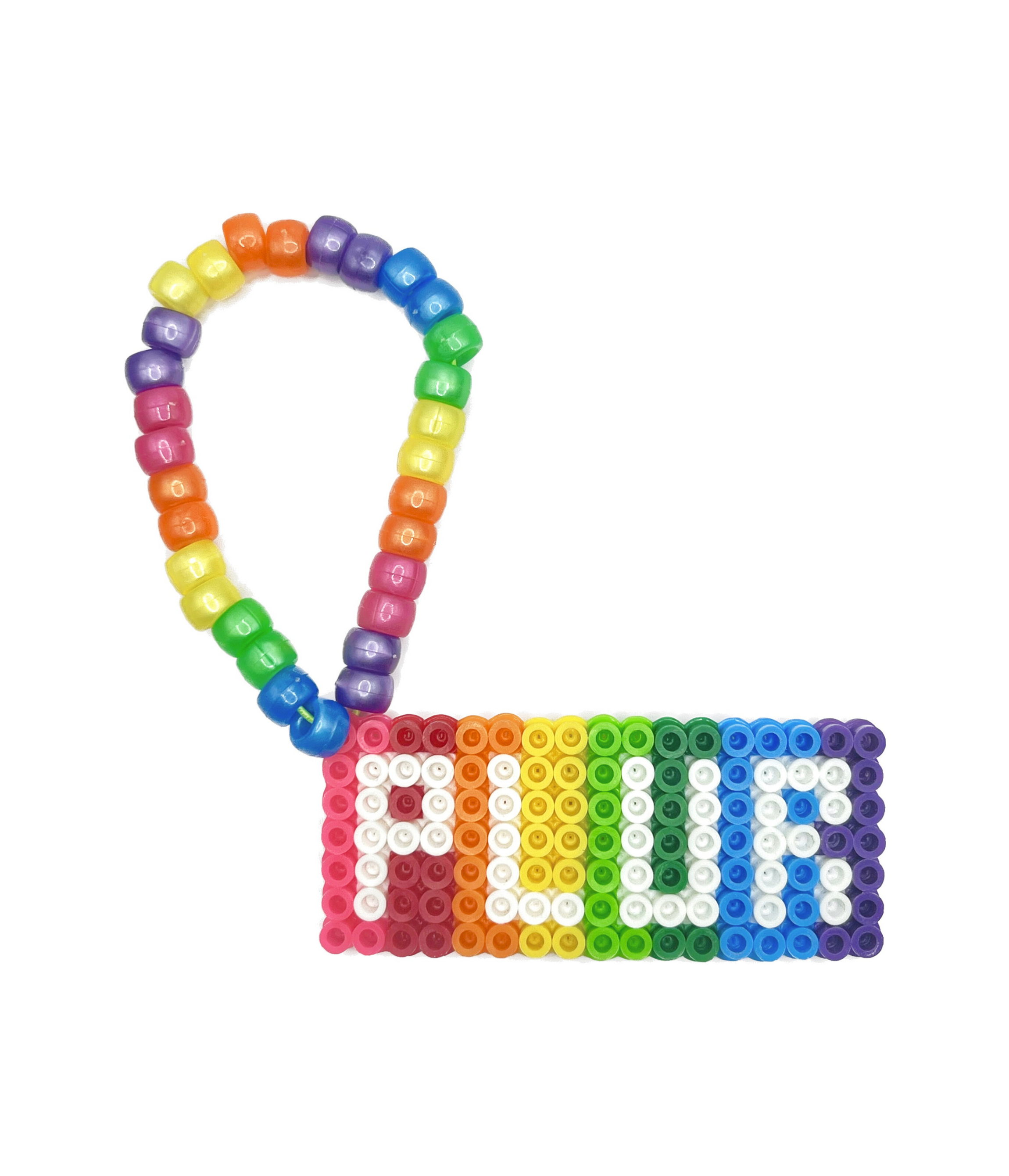 Rainbow PLUR Perler Bracelet