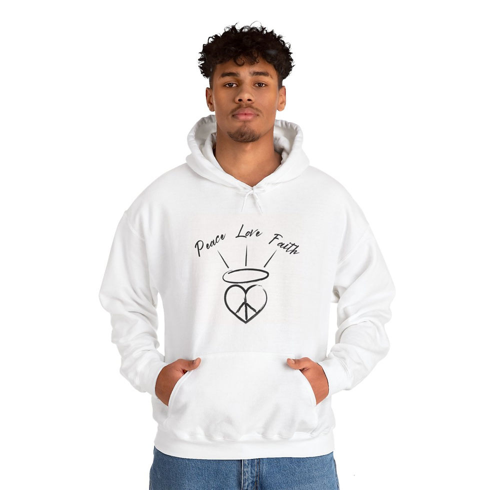 Thumbnail: Unisex Peace. Love. Faith. Heavy Blend™ Hooded Sweatshirt