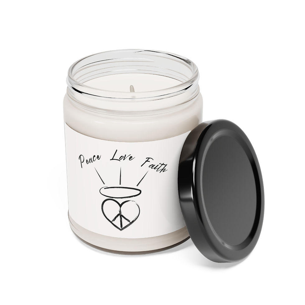Thumbnail: Peace. Love. Faith. Scented Soy Candle, 9oz