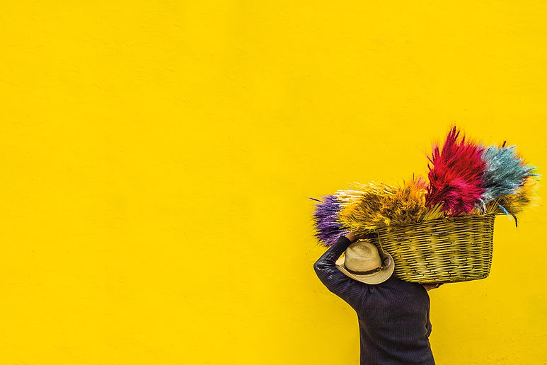 Homme avec panier