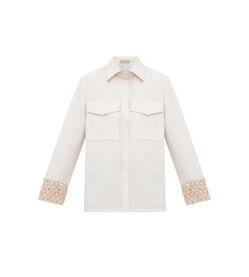 Organic Cotton Shirt With Hand Knitted Cuffs