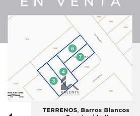 EN VENTA 4 Terrenos en Barros Blancos