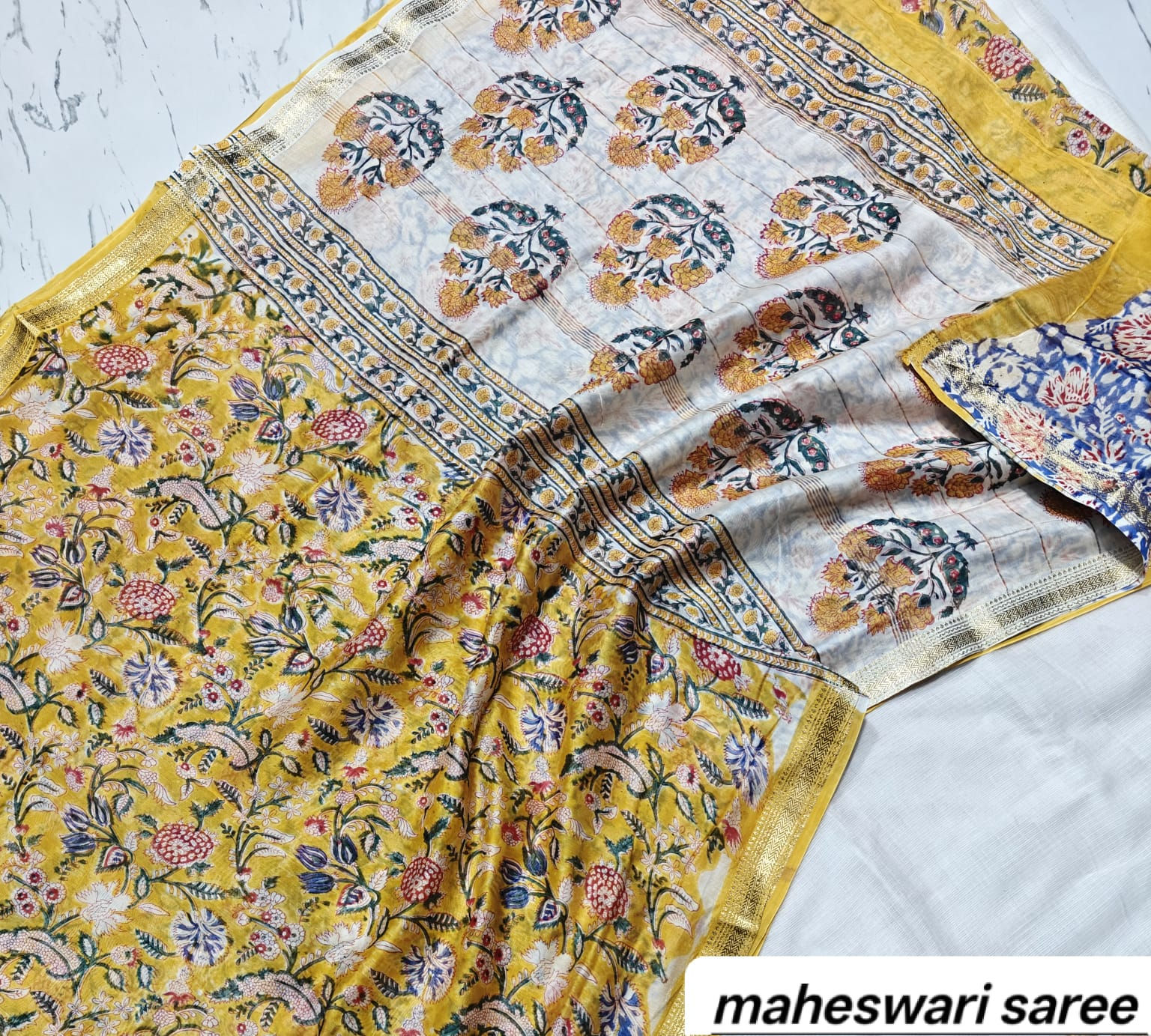 Pure Maheshwari Silk Saree